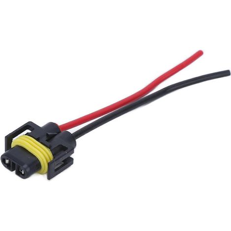Connecteur de phare H11/H8, douille d'ampoule, connecteur de faisceau de câbles pour phares et feux de brouillard (12 V/24 V)