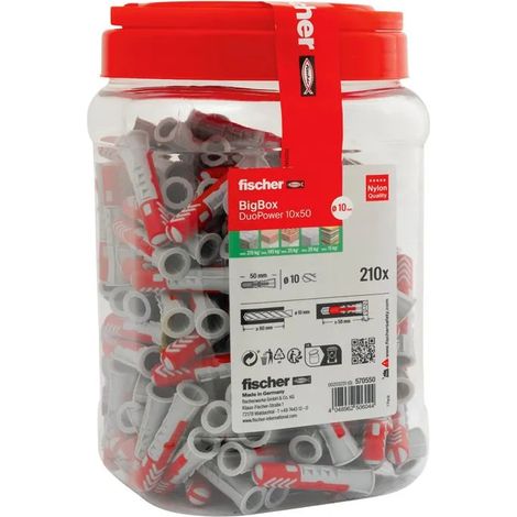 Fischer DuoPower  10x50 BigBox  (210 Stk.)  - 570550