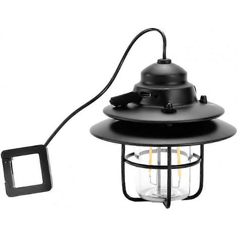 Lanterne portable LED 50W rechargeable USB, lampe torche 3 modes avec batterie externe intégrée