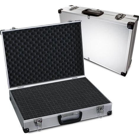 Étui de transport - valise - en aluminium verrouillable avec rembourrage double couche et double joint d'étanchéité - 1 pièce - pour instruments électroniques et audio professionnels (1/5)