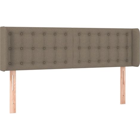 Maison Exclusive - Cabecero de tela gris taupe 147x16x78/88 cm (1/5)
