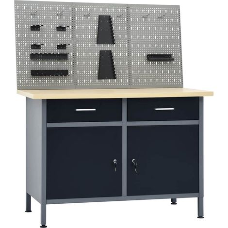 Établi avec 3 panneaux muraux (1/5)