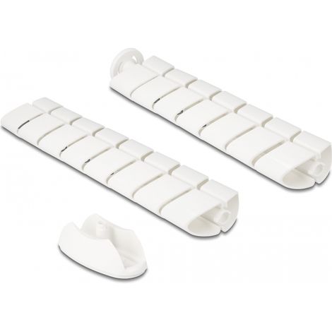 Delock Pasacables para escritorio 740 x 75 mm con altura regulable blanco