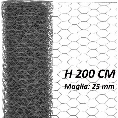 Rete per Recinzioni Tripla mt.50 Maglia mm.25 Ø Filo mm.0,70-H cm.200