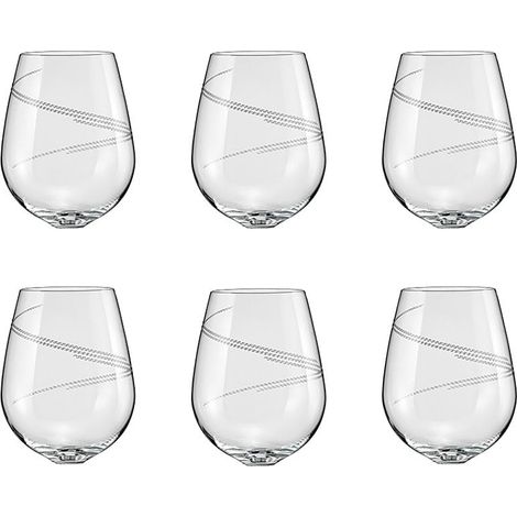 Lot de 6 Verres à Eau Chopes Basses en Verre Transparent 300 ml pour la Table - PANGIVO (1/3)
