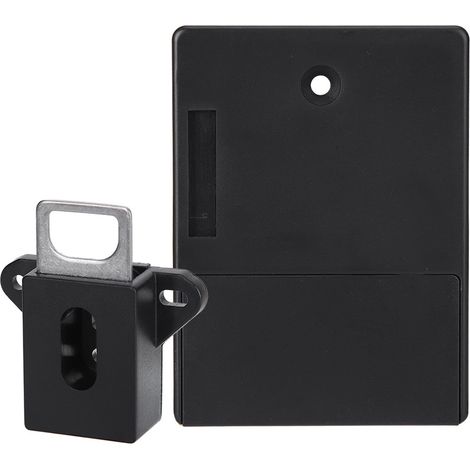 Serrure intelligente 125 kHz pour armoire, sauna ou casier, ouverture par carte RFID électronique, sans perçage, noire (1/5)
