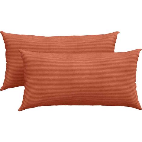 Maison Exclusive - Cojines de sofá 2 pcs Rojo Naranja 80 x 40 cm