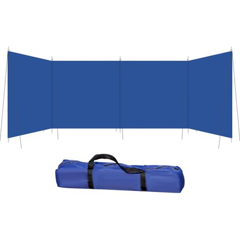 Outsunny Camping Windbreak Portable Wind Blocker Privacy Wall 6.2 x 1.5m