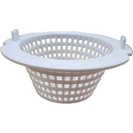 Cestello tondo per skimmer piscina fuori terra - Diametro 16 cm - Bianco