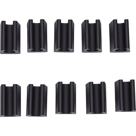 Lot de 10 embouts de pieds de chaise en forme de U avec patins en feutre pour un glissement en douceur, sans rayures ni bruit. Diamètre du tube : 12 mm. (1/5)