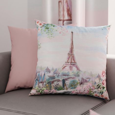 Lot de 2 Taies d'Oreillers 50x50 cm 100% Microfibre Hypoallergénique, Housse Oreiller Rectangulaire Rose, Paquet de 2 (1/3)