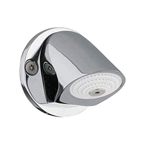 Bras de douche anti-vandalisme avec pomme de douche fixe raccord G 1/2" 55 mm pomme de douche chrome' accessoire de salle de bain (1/2)