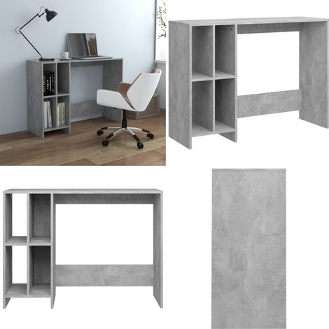 Computertisch Betongrau 102,5x35x75 cm Holzwerkstoff - Computertisch - Schreibtisch - Home Office - Arbeitsplatz - Holzwerkstoff - Home & Living