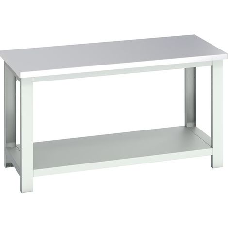 Bott 41003668.16V Cubio Bench with Shelf, Stainless Steel Clad Top 1500 x 750mm