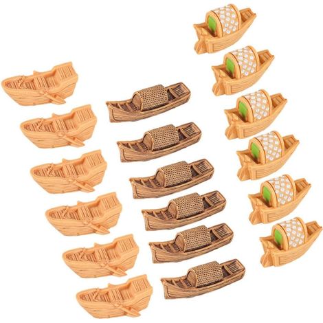 Modèle Réduit de Bateau de Pêche 18 Pièces en Résine, Décoratif (1/5)