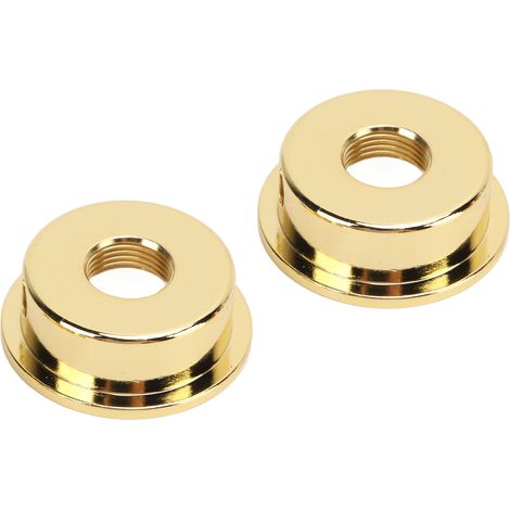 Lot de 2 plaques de jack guitare électrique rondes en métal doré, avec vis de montage, électrosocket pour instruments. (1/5)
