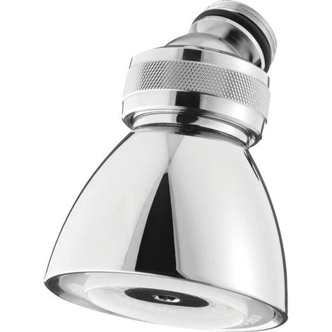Presto – Pomme de douche orientable 58 mm – Jet pluie simple – Rotule à joint torique – Longueur 70 mm – Pression 1 à 5 bars