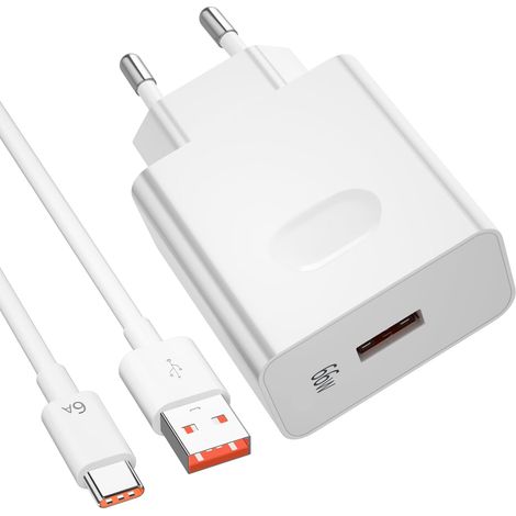 Chargeur USB 66W et Câble USB C pour Honor Magic8 Lite 200 90 5G MatePad (1/5)