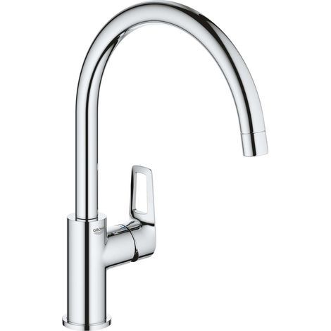 TAISHENGDA-Mitigeur cuisine Grohe Bauloop, monocommande - Col de cygne Chromé - 31368001 (1/5)