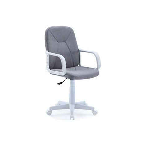 Sillón giratorio Genesis en tejido gris pearl, 91/103cm(alto) 56.5cm(ancho) 56.5cm(largo) (1/3)