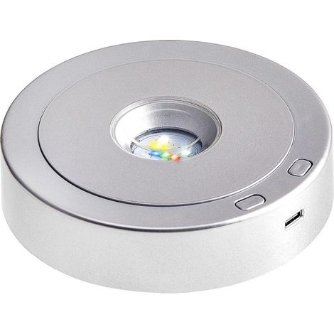 Socle d'affichage LED Rotatif, Support d'affichage en Cristal Lumineux coloré, adapté aux œuvres d'art sphériques en Cristal de Verre, décoration de fête de Vacances (1/4)