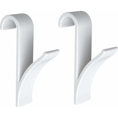 Set mit 2 Heizkörperhaken für Handtuchwärmer. Weiße Heizkörperhaken aus Kunststoff. (1/5)