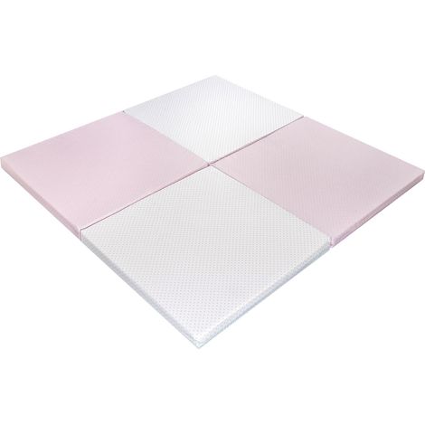 Tapis enfant d'eveil et de jeux ROSE 3-en-1 - Transportable et deshoussable