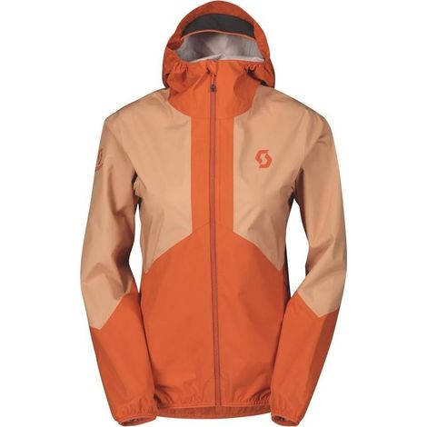 Chaqueta impermeable SCOTT Explorair para mujer, naranja/rosa
