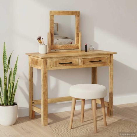 vidaXL Table de Toilette avec tiroir Marron 100 x 40 x 120 cm (1/5)