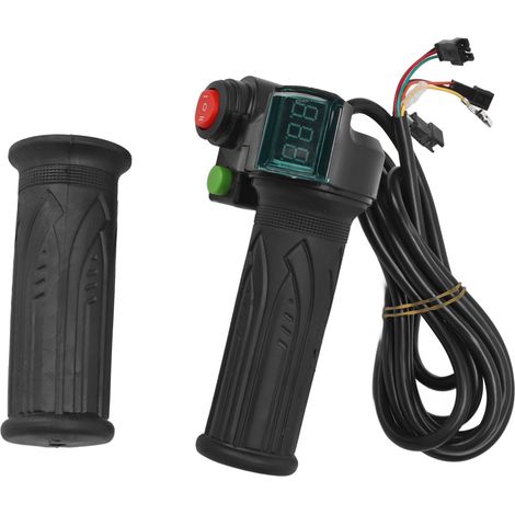1 Paire Poignée d'Accélérateur Moto Électrique avec Affichage Rouge pour Vélo et Scooter Accessoires (1/5)