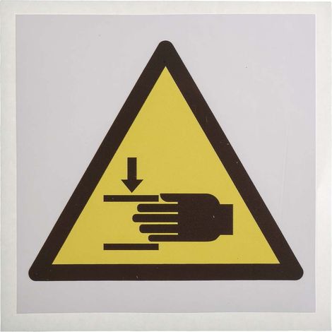 Étiquette de sécurité Noir / jaune / blanc, "" ( Prix pour 1 ) (1/2)