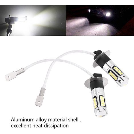 Phares antibrouillard LED H3 4014 30SMD pour voiture (lumière blanche) - Vendus par paire (1/5)