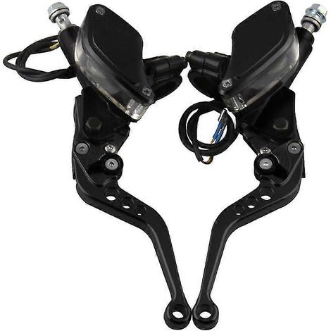 Paire de maîtres-leviers de frein hydrauliques doubles pour moto, 22 mm, 50 à 300 cm³, noirs (1/5)