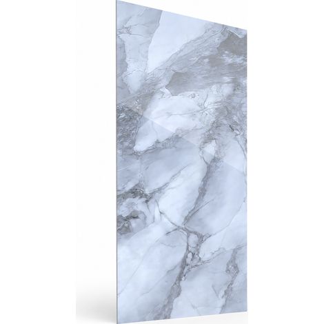 Panneau mural de douche effet marbre Onyx 250 x 120 cm – 100% imperméable – PVC rigide pour pièces humides – Surface brillante facile à nettoyer – MPD