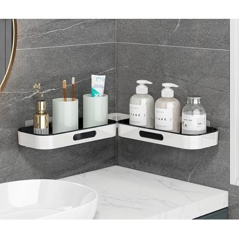Étagère de rangement rotative à plusieurs niveaux - Organisateur mural pour salle de bain, douche et espaces compacts (1/5)