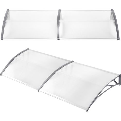 AUFUN 200x100cm Cauve de toit de porte d'entrée pour la porte d'entrée Deskvordach