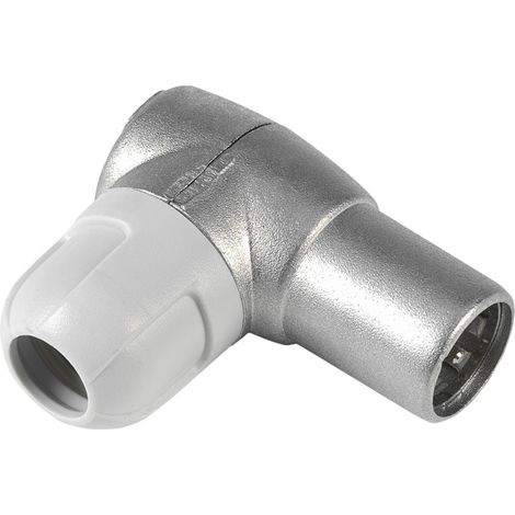Conector antena tv acodado blindado macho cei Ø9,5mm televes