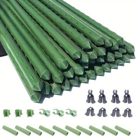 58 accessoires pour tuteurs, accessoires pour treillis potagers, tuteurs pour plantes grimpantes pour tomates, concombres et légumes (1/5)
