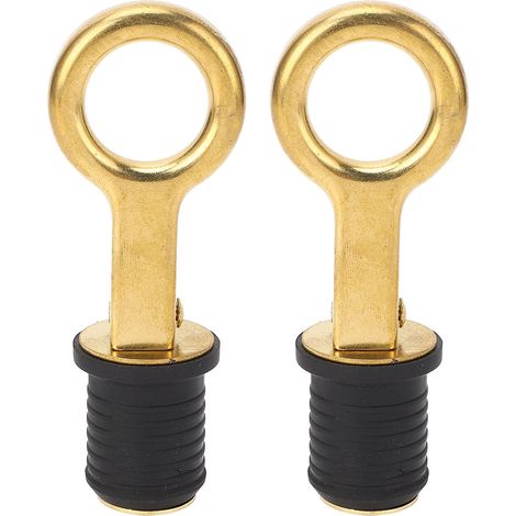 Ortviai Bouchon de vidange à compression pour bateau – laiton et caoutchouc résistant à l’oxydation – 2 pièces – 1 pouce (1/5)