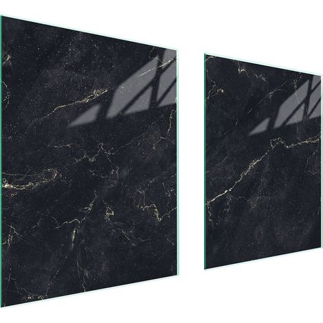 GLASSCHUTZPLATTE FÜR HERD 85x52 MARMOR (1/5)