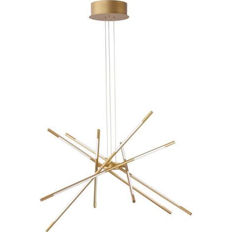 [NEUWERTIG] B-Ware Nova Luce Pendel Hängeleuchte RACCIO LED Messing Warmweiß dimmbar Fernbedienung (1/2)