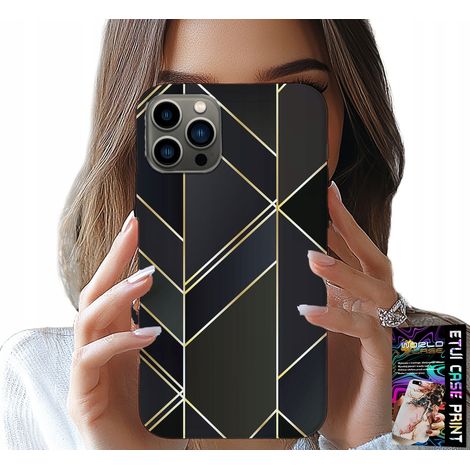 Funda para iPhone 13 PRO MAX - marcos dorados, diseños elegantes + cristal (1/5)