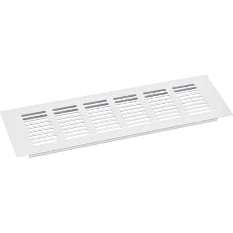 Grille de Couverture de Bouches d'Aération 250 x 80 mm (Argent) 1 Pièce, Grille de Retour d'Air en Alliage d'Aluminium, Grille de Ventilation Rectangulaire à Persiennes (1/5)