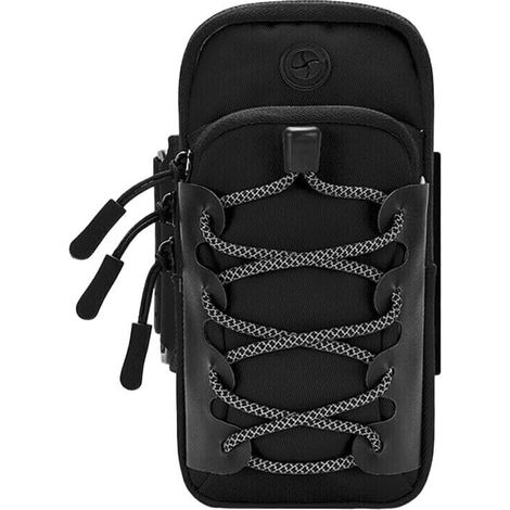 Sacoche de rangement pour guidon de moto avec port de chargement USB, pochette étanche, noire (1/5)
