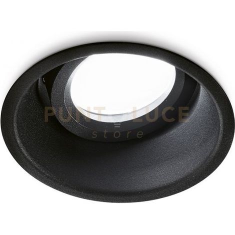 GFA231- FARETTO DA INCASSO IN ALLUMINIO COLORE NERO 1 LUCE ATTCCO GU10 D.8,5CM ORIENTABILE