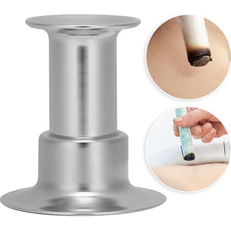 Rouleau à Moxibustion en Acier Inoxydable - Éteignoir pour Bâton d'Éponge de Moxa (1/4)