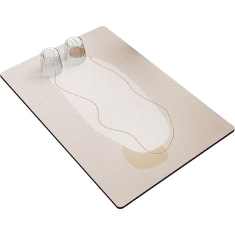 Dessous de plat anti-brûlure simple, tapis de table imperméable et résistant à l'huile, tapis de drainage pour évier de cuisine, tapis de drainage en diatomées (1/5)