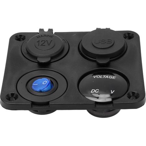 4-Port-USB-Autoladegerät, wasserdicht, mit zwei Smart-Ports und integrierter Steuerung für Autos und Motorräder. (1/5)