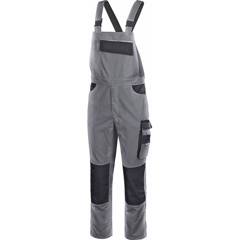 1025, Latzhose EXTREME grau-schwarz Gr. XL