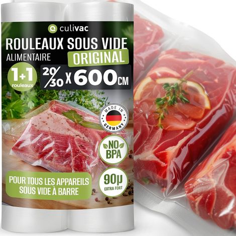 Rouleau sous Vide Alimentaire – , 20+30x600cm, 2 Rouleaux (1/5)